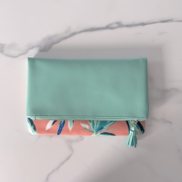 Rachel Pally Reversible Rectangular Tropical Foldover Clutch - Picture 10 of 12